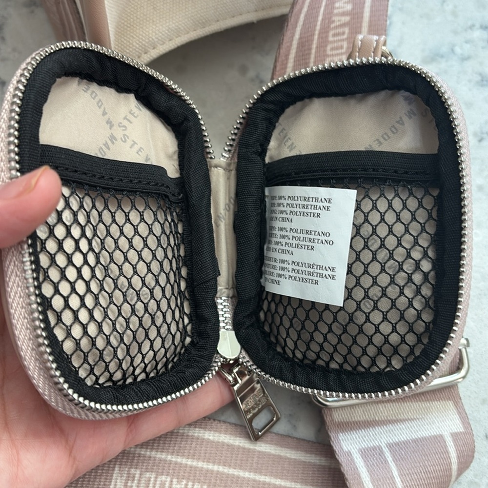 Steve Madden Cream and Tan canvas  Bag - Picture 6 of 9